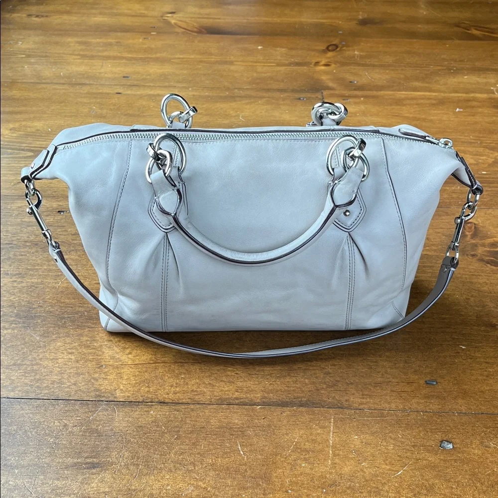 Coach Colette Shoulder Satchel f33806 Gray Birch - Picture 5 of 16